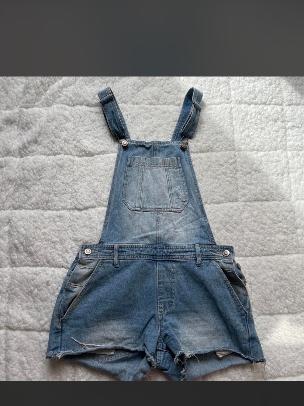 Forever 21 Light Blue Denim Short Overalls